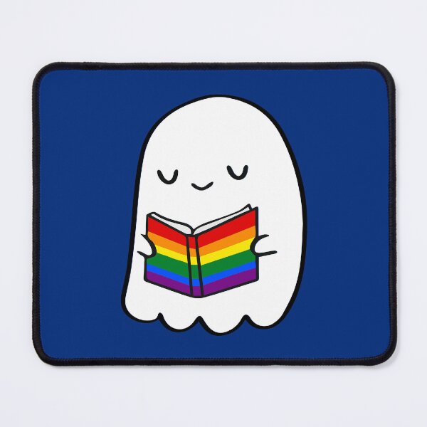 Item preview, Reading Gay Stuff – Cute Pride Rainbow Queer Book Lover Ghost designed and sold by Cannaxes Studio.