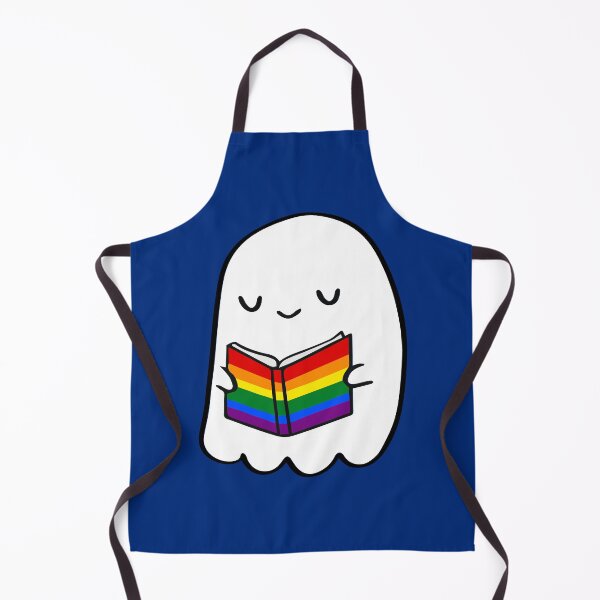 Item preview, Reading Gay Stuff – Cute Pride Rainbow Queer Book Lover Ghost designed and sold by Cannaxes Studio.