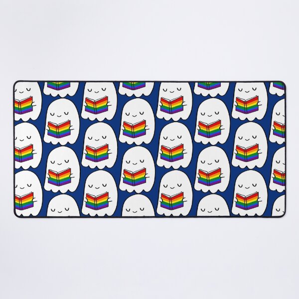 Item preview, Reading Gay Stuff – Cute Pride Rainbow Queer Book Lover Ghost designed and sold by Cannaxes Studio.