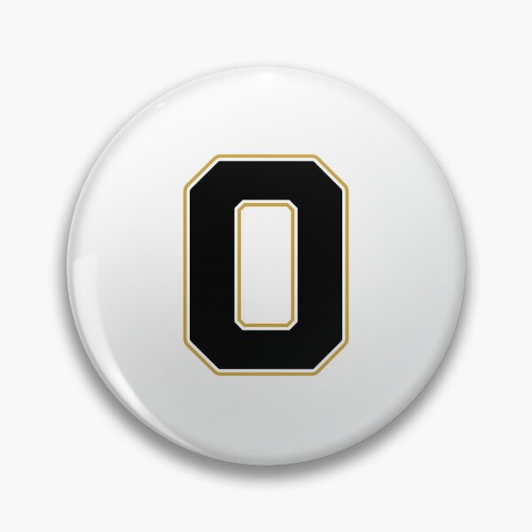 Item preview, Jersey Number 0 / Player Shirt Number Zero (Black with Gold Outline) designed and sold by STUDIO-72.