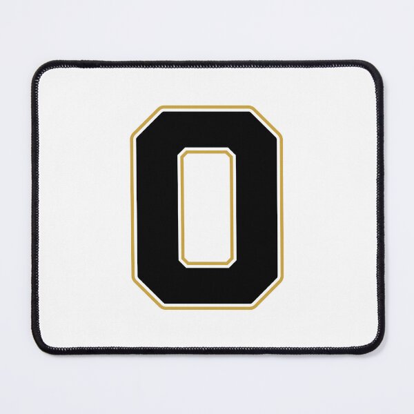 Item preview, Jersey Number 0 / Player Shirt Number Zero (Black with Gold Outline) designed and sold by STUDIO-72.