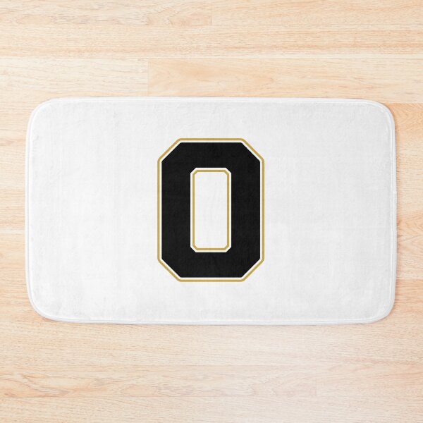 Item preview, Jersey Number 0 / Player Shirt Number Zero (Black with Gold Outline) designed and sold by STUDIO-72.