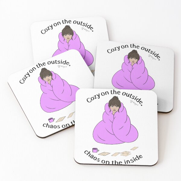 Item preview, Cozy on the Outside, Chaos on the Inside – Funny Autumn Quote designed and sold by effdesigns.