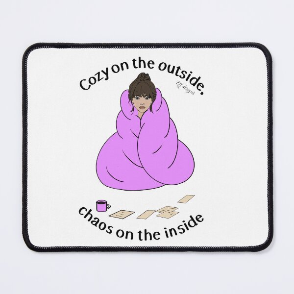 Item preview, Cozy on the Outside, Chaos on the Inside – Funny Autumn Quote designed and sold by effdesigns.
