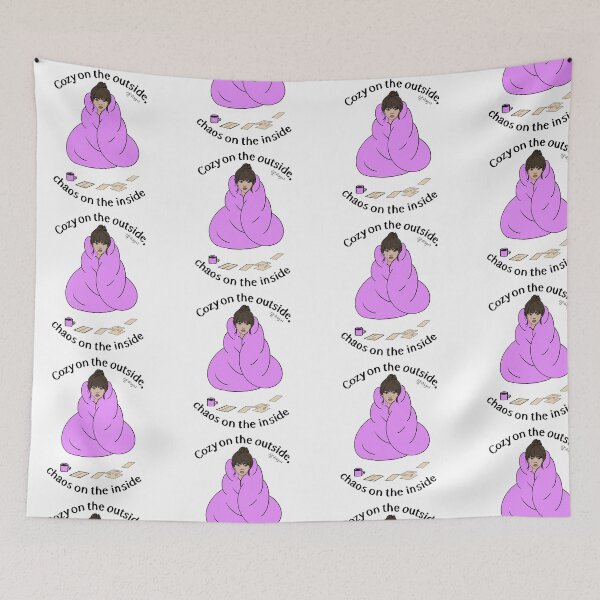 Item preview, Cozy on the Outside, Chaos on the Inside – Funny Autumn Quote designed and sold by effdesigns.