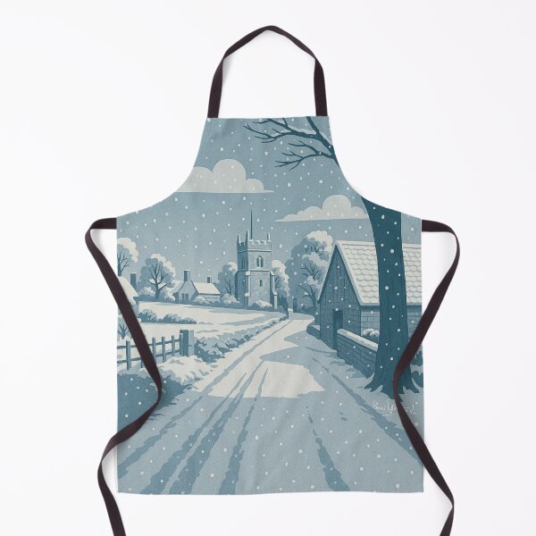 Item preview, A vintage snowy view of the village church. designed and sold by Paul Rowland.
