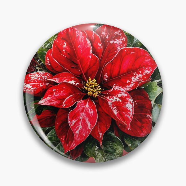 Item preview, Watercolor Poinsettia and Berries Christmas Clipart Set designed and sold by Anastasiia Yurevych.