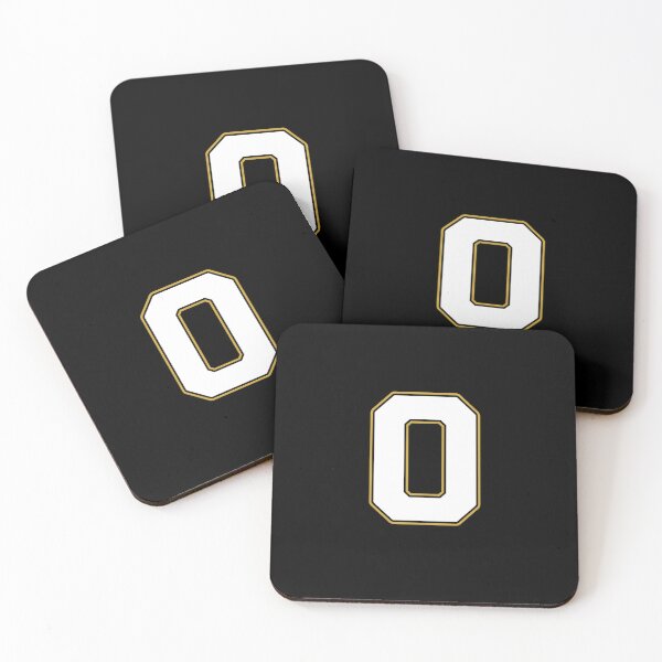 Item preview, Jersey Number 0 / Player Shirt Number Zero (White with Gold Outline) designed and sold by STUDIO-72.