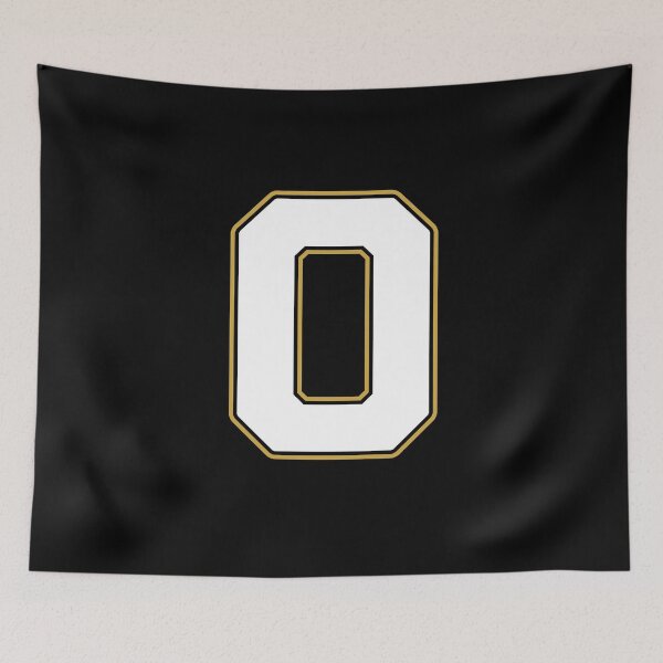 Item preview, Jersey Number 0 / Player Shirt Number Zero (White with Gold Outline) designed and sold by STUDIO-72.