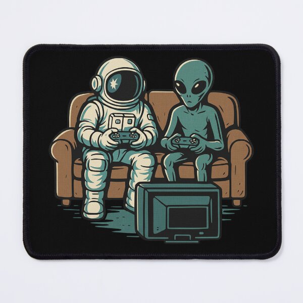 Item preview, Funny Astronaut And Alien Playing Video Games. UFO Video Games Lover designed and sold by ahmed2751989.