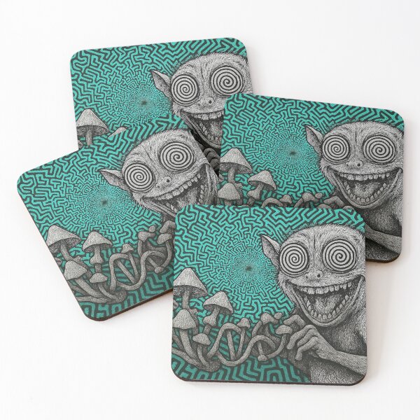Item preview, Mind Harvest – Psychedelic Lemur & Mushroom Vision designed and sold by DarkSpaceVibes.