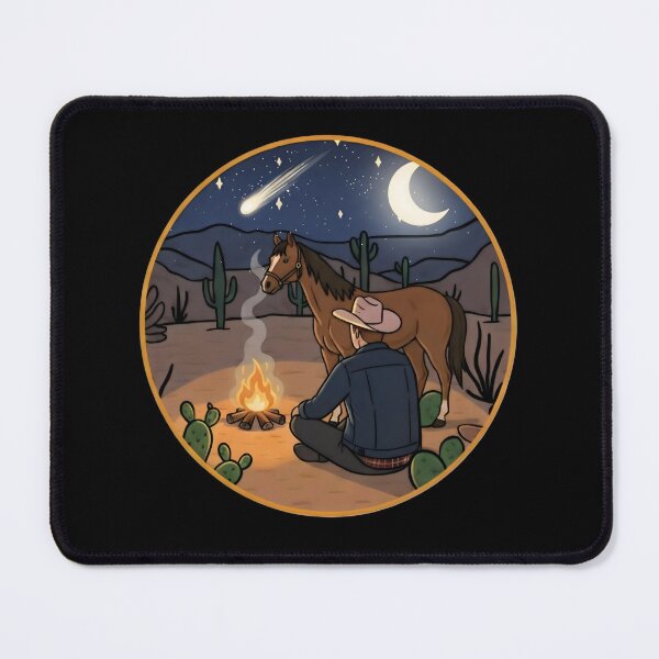 Item preview, Lone Cowboy Under the Desert Sky designed and sold by SidTastic .