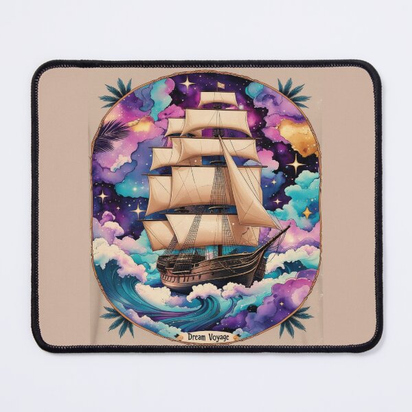 Item preview, Dream Voyage – Psychedelic Sailing Ship Art designed and sold by Mythic Tide.