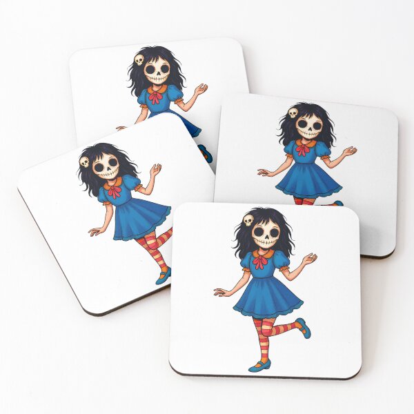 Item preview, Creepy Cute Horror Girl – Skull Face Doll Outfit designed and sold by Weasel Graphix.