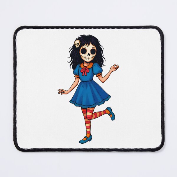 Item preview, Creepy Cute Horror Girl – Skull Face Doll Outfit designed and sold by Weasel Graphix.