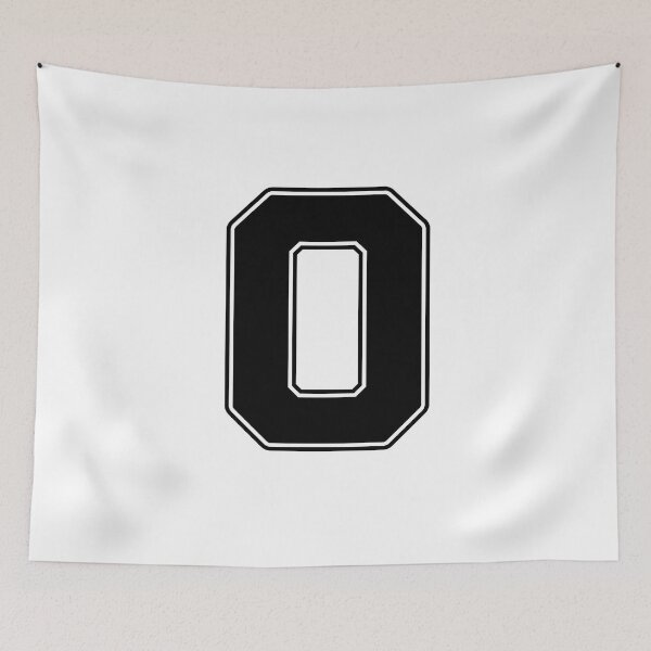 Item preview, Jersey Number 0 / Player Shirt Number Zero (Black with Black Outline) designed and sold by STUDIO-72.