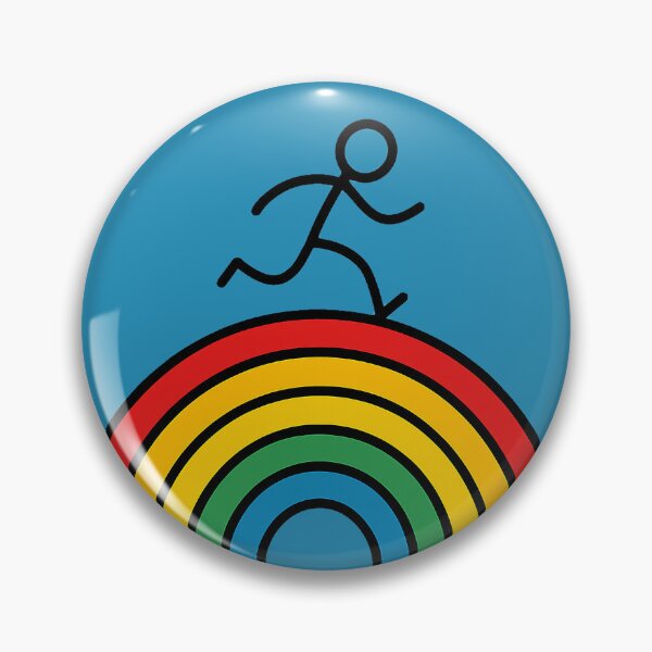 Item preview, Stickman Running on Rainbow - Live Your Colors Motivation Graphic designed and sold by Wild-way Art.