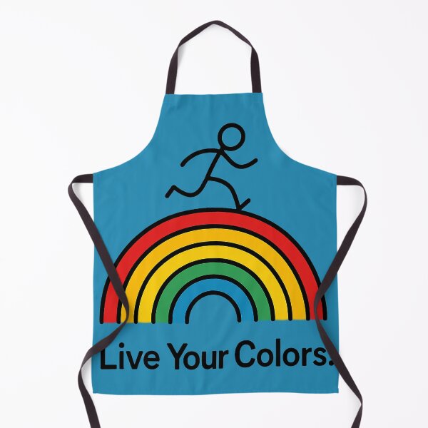 Item preview, Stickman Running on Rainbow - Live Your Colors Motivation Graphic designed and sold by Wild-way Art.