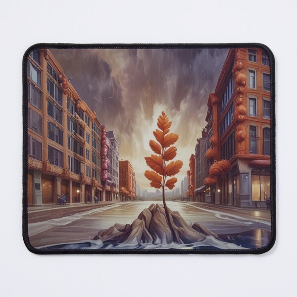 Item preview, Nature's Reclamation A Vibrant Tree in a Waterlogged City Street designed and sold by Help De Helpers.