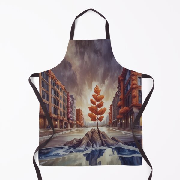 Item preview, Nature's Reclamation A Vibrant Tree in a Waterlogged City Street designed and sold by Help De Helpers.