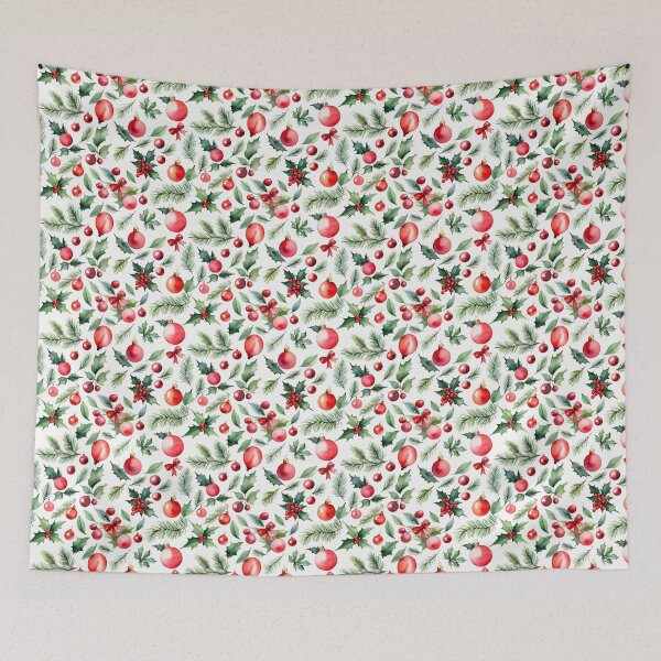 Item preview, Festive Charm Christmas Pattern designed and sold by MoxisWatercolor.
