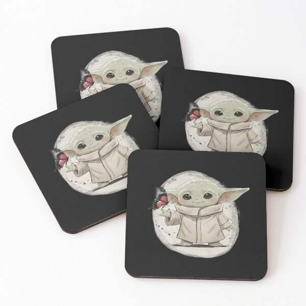 Item preview, BABY YODA WITH COMMON ROSE BUTTERFLY designed and sold by LIS AND MELIVERSO.