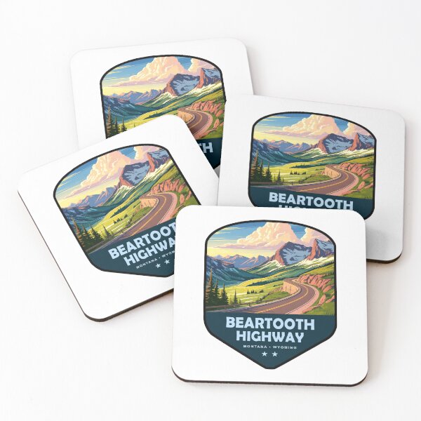 Item preview, Beartooth Highway Montana Wyoming Shield designed and sold by Esskay Designs.