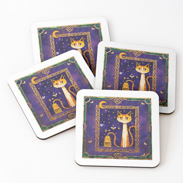 Item preview, Calico Cat Tending Beehive Medieval Art designed and sold by PictorialWhimsy.