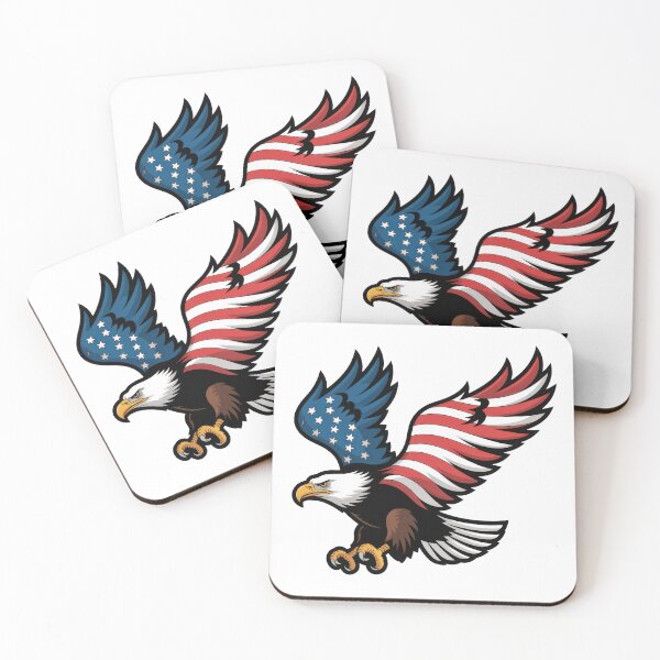 Item preview, American Eagle with USA Flag Wings – Patriotic Bald Eagle Design for 4th of July, Veterans, Freedom Lovers designed and sold by yamegift.