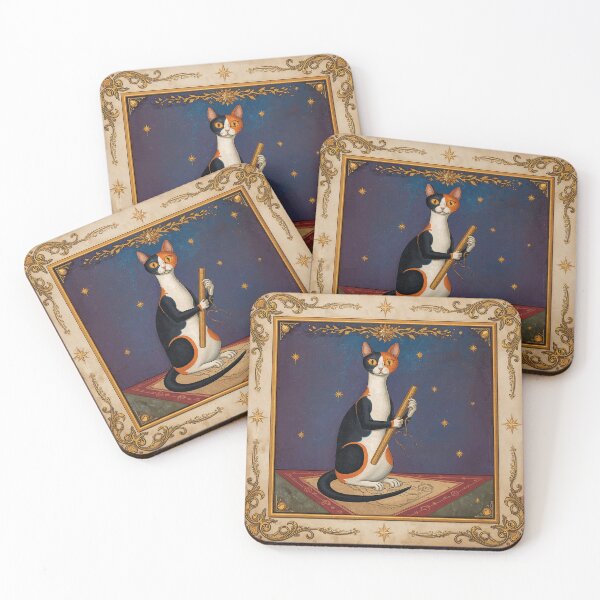 Item preview, Calico Cat Mapmaking Medieval Art designed and sold by PictorialWhimsy.