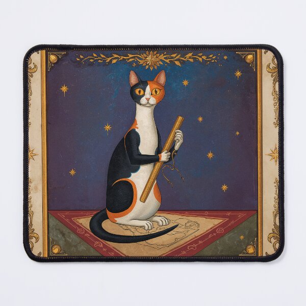 Item preview, Calico Cat Mapmaking Medieval Art designed and sold by PictorialWhimsy.