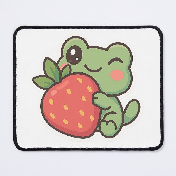 Item preview, Froggy with a Strawberry designed and sold by paintingshouse0.
