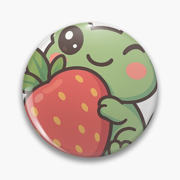 Item preview, Froggy with a Strawberry designed and sold by paintingshouse0.