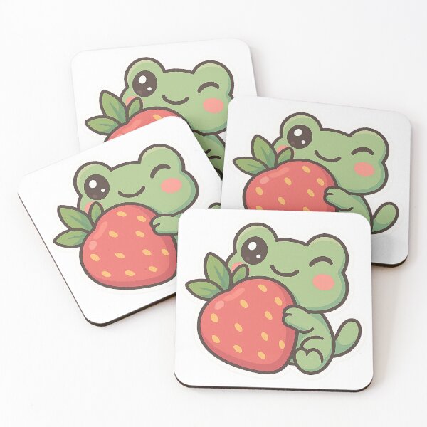 Item preview, Froggy with a Strawberry designed and sold by paintingshouse0.