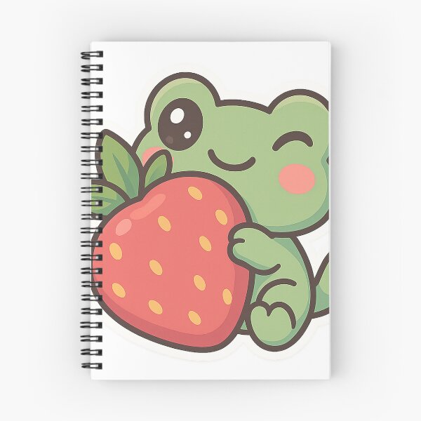 Item preview, Froggy with a Strawberry designed and sold by paintingshouse0.