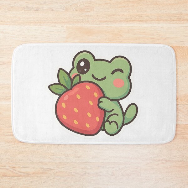 Item preview, Froggy with a Strawberry designed and sold by paintingshouse0.