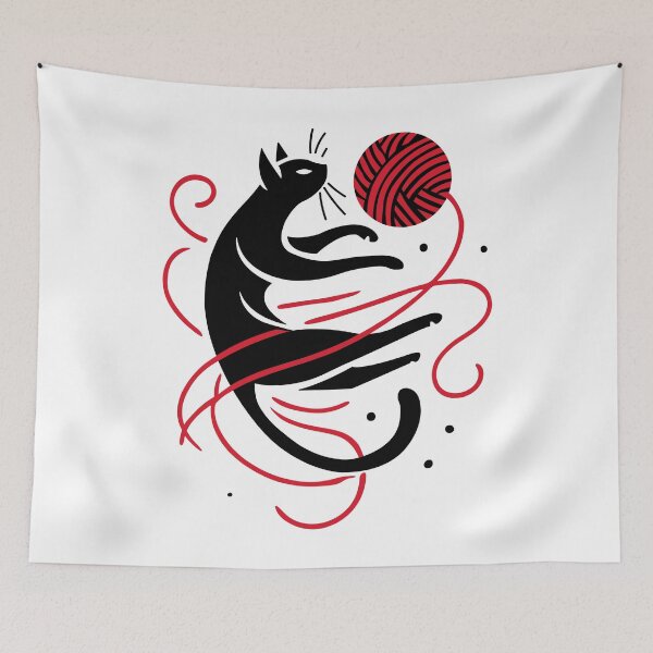 Item preview,  I’m an Indoor Cat | Cat Playing with Yarn Ball designed and sold by LadyInEverGreen.