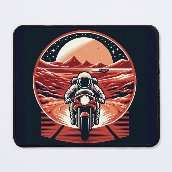 Item preview, astronauts riding racing motorcycles designed and sold by Dogandesighn.