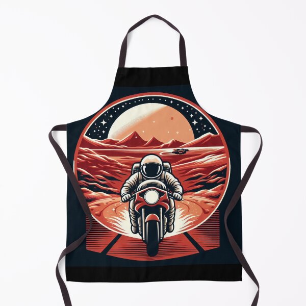 Item preview, astronauts riding racing motorcycles designed and sold by Dogandesighn.