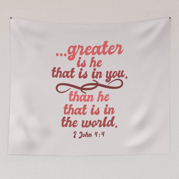 Item preview, Greater Is He That Is In You Than He That Is In The World - I John 4:4 designed and sold by Angela Dow.