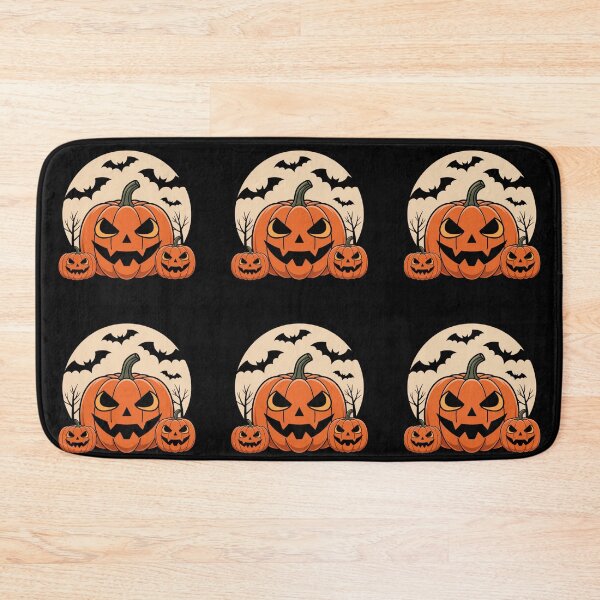 Item preview, Three Sinister Jack-o'-Lanterns: Scary Grin under the Full Moon designed and sold by Agnes-Creative.
