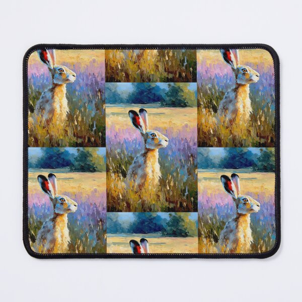 Item preview, Impasto Hare Painting – Golden & Lavender Brushstroke Wall Art & Gifts designed and sold by Gino By Design.