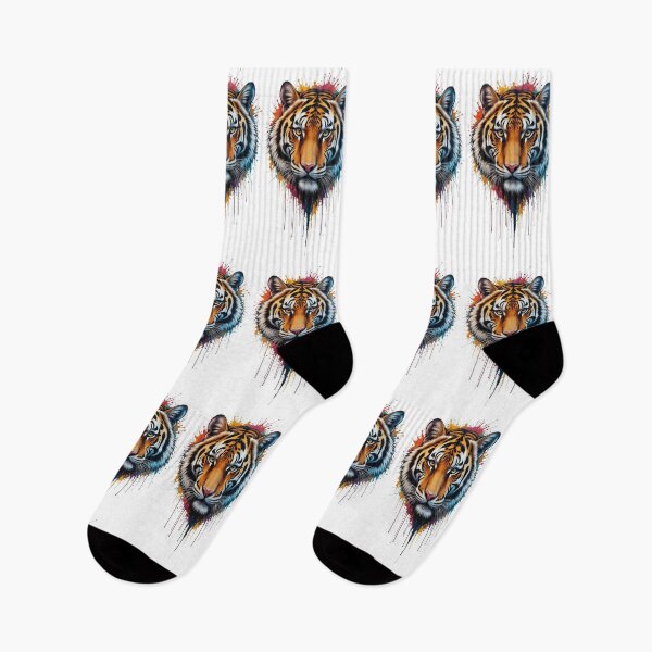 Item preview, Amazingly cute graffiti tiger with paint splashes designed and sold by Hot4Shirt.