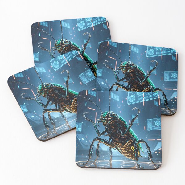 Item preview, Cybernetic Cockroach – Robotic Insect in Futuristic Lab designed and sold by Peter Kraaibeek Art Gallery.