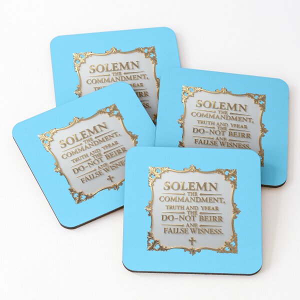 Item preview, Title Solemn 3D Label of the Ninth Commandment – Truth and Warning,  designed and sold by PaintMeWorld.