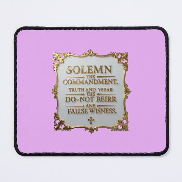 Item preview, Title Solemn 3D Label of the Ninth Commandment – Truth and Warning, designed and sold by PaintMeWorld.