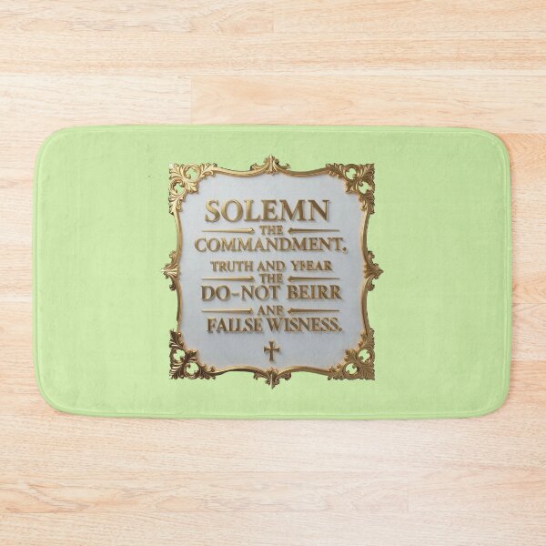 Item preview, Title Solemn 3D Label of the Ninth Commandment – Truth and Warning,  designed and sold by PaintMeWorld.