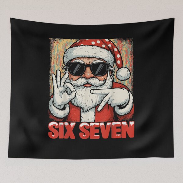 Item preview, Funny Six Seven Meme Christmas Cool Santa Saying 6 7 designed and sold by ArtFunDib.