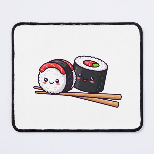 Item preview, Two cute roll on sushis with smile on chopstick designed and sold by Kootoo.