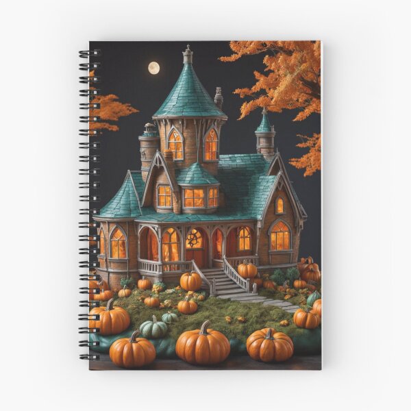 Item preview, Autumn Manor: Gothic House and Pumpkins in Full Fall Glory designed and sold by Agnes-Creative.
